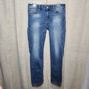 Mavi Angie Mid-Rise Denim Jeans Women's 30/28 Blue Medium Wash Slim Straight